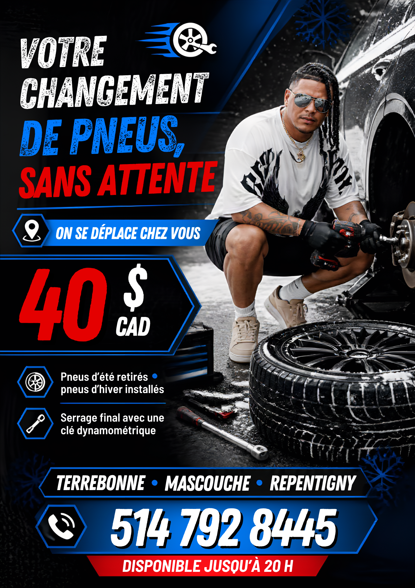 Clé à impact et batteries